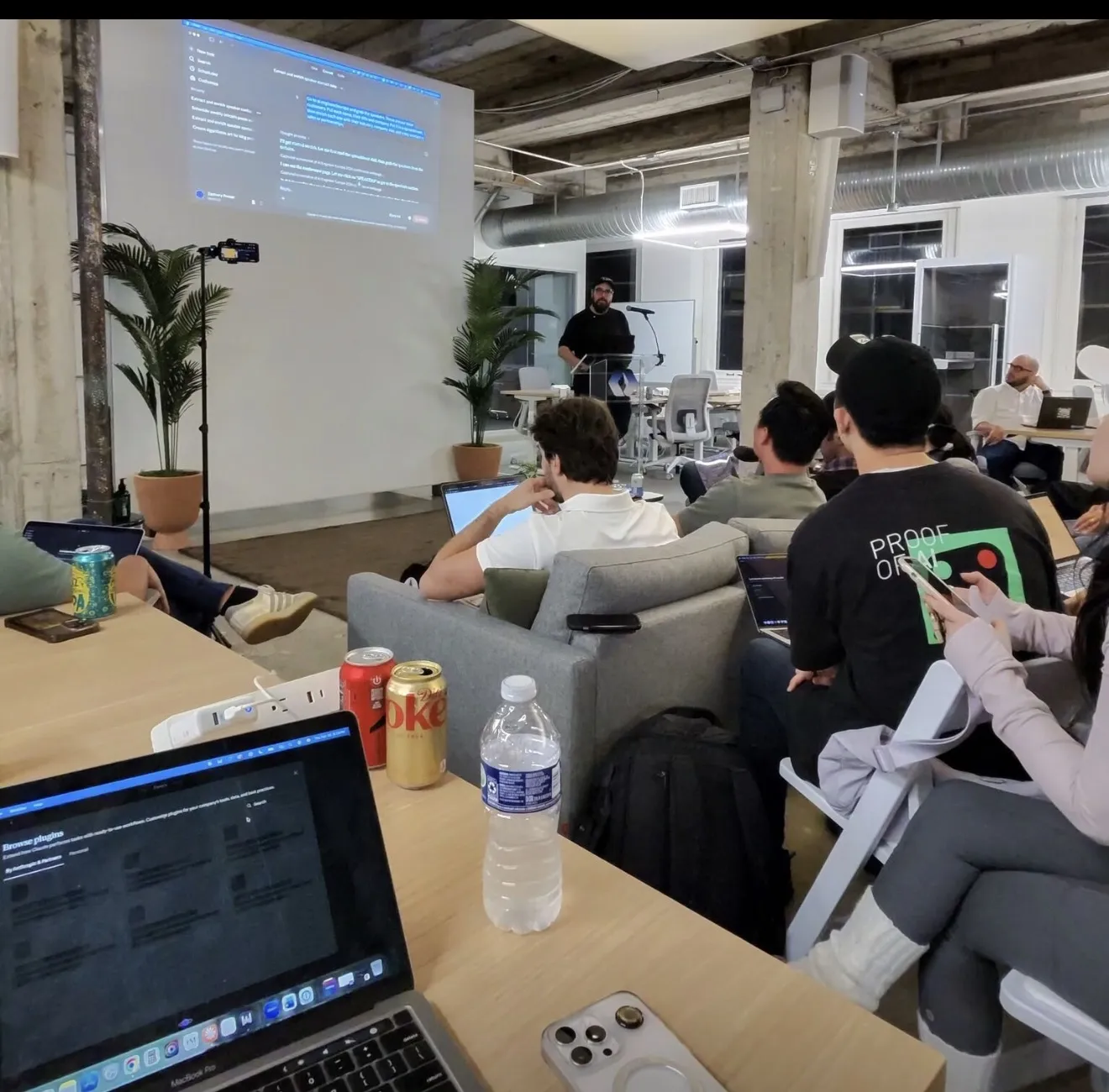 Attendees coding along during the Claude Cowork workshop